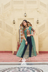 Elegant Bandhani Print Kutchi Patchwork Faux Georgette Navratri Kurti β¨π